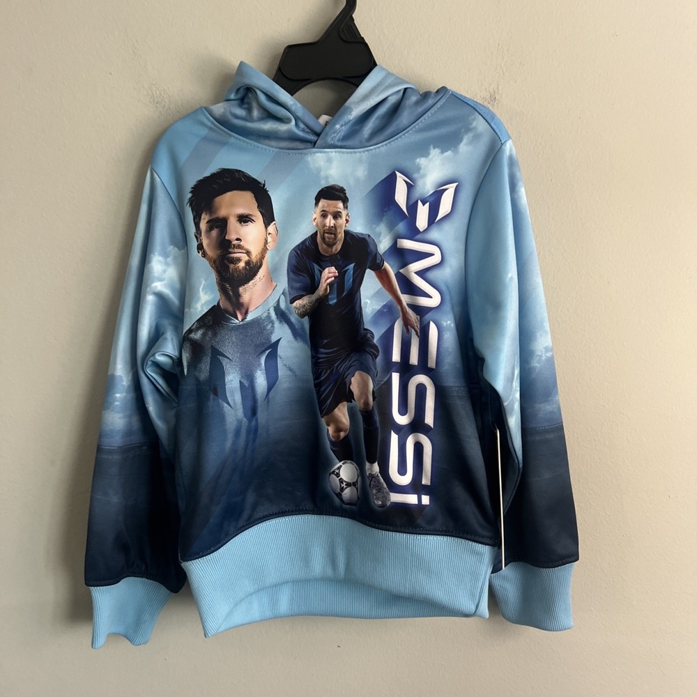 NWT Kids Soccer Messi Hoodie Size Xs (4-5)